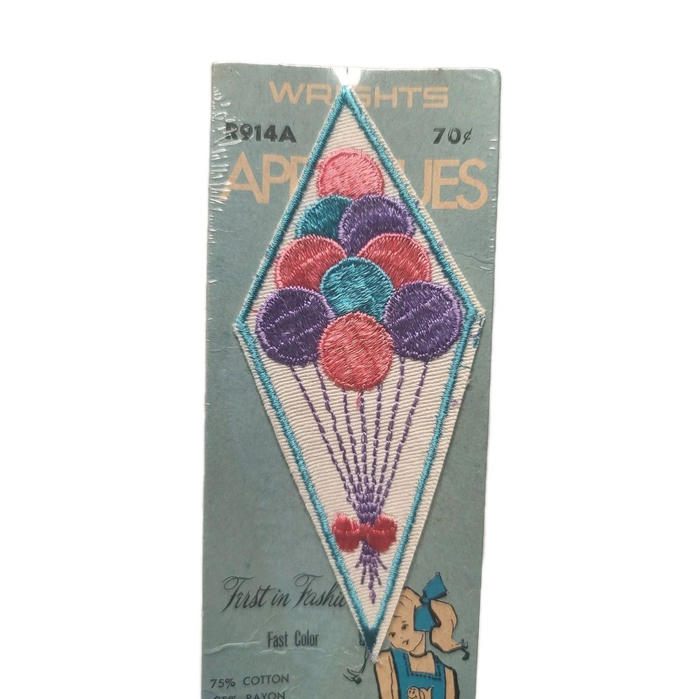 Vintage Wright's Balloons Applique R914A Embroidery Transfer Pattern New Sealed